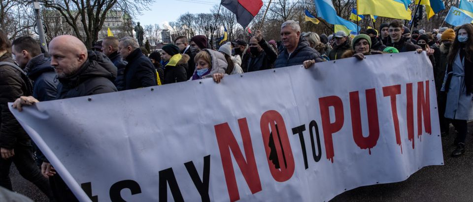 Unity March Held In Kyiv As Russian Military Invasion Seems Imminent
