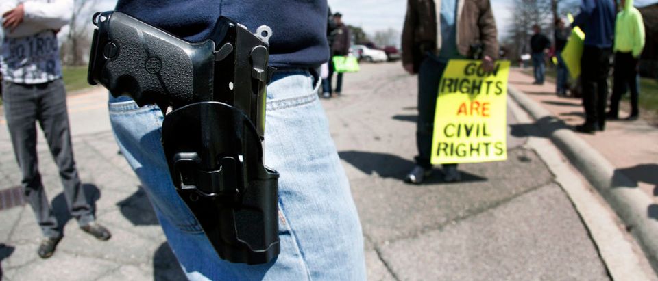 Supporters Of Michigan Open Carry Law Hold March And Rally