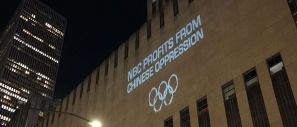 Olympics Protest at NBC Headquarters