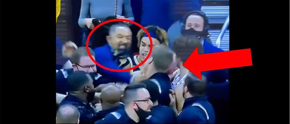 Michigan basketball coach Juwan Howard erupts, brawl goes viral after game  against Wisconsin