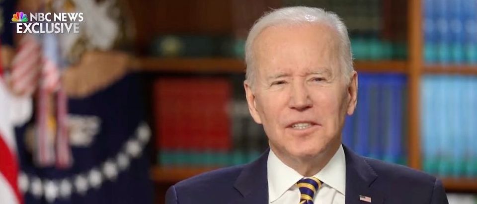 Pres. Joe Biden offered an update on his search for a Supreme Court nominee. (Screenshot Twitter, NBC Nightly News with Lester Holt)