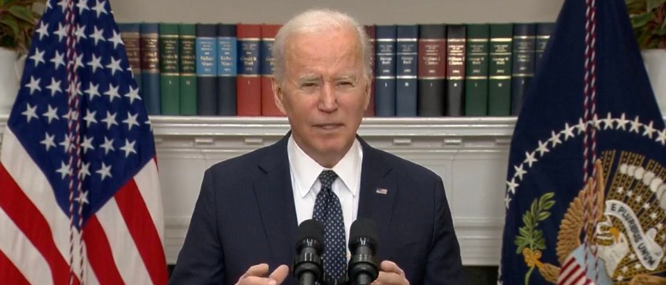 Pres. Biden says he believes Russia has made up its mind on invading Ukraine. (Screenshot YouTube, President Joe Biden Gives An Update on Russia-Ukraine Crisis 2/18/22)