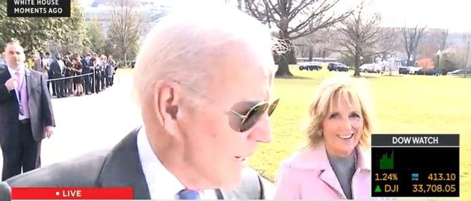 A reporter asks President Biden about his stance on abortion [Twitter Screenshot Townhall]