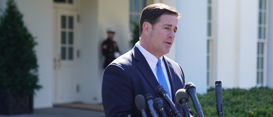 Arizona Governor Ducey Speaks With Press After A Meeting With President Trump