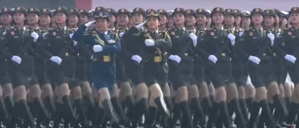 The 70th anniversary of the People’s Republic of China featured a massive military parade. [YouTube/Screenshot/CNA]