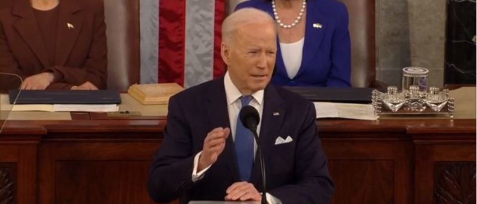 President Joe Biden delivers the State of the Union address. (Screenshot/Twitter/The White House)