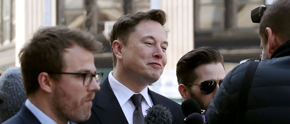 Tesla CEO Elon Musk arrives at Manhattan federal court