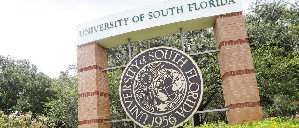 The Tampa Bay Students for Democratic Society led a protest at the University of South Florida President Steven Currall lives on campus on July 2, 2020 in Tampa, Florida. (Photo by Octavio Jones/Getty Images)