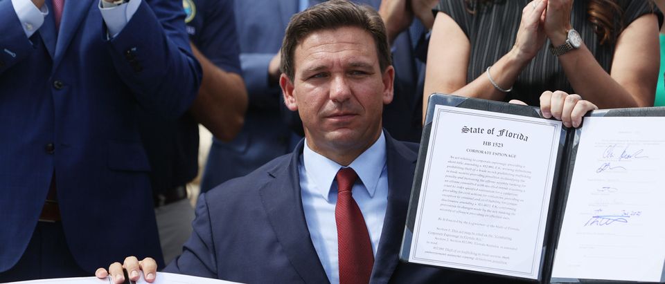 Florida Governor Ron DeSantis Holds News Conference In Miami