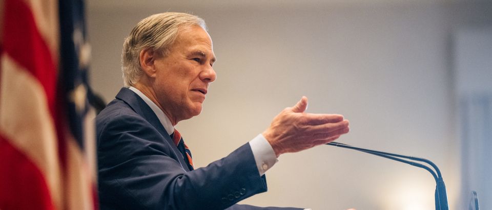 Texas Governor Abbott Speaks At Business Coalition Meeting