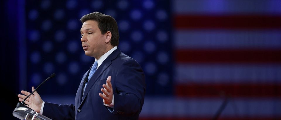 Florida Gov. Ron DeSantis speaks at the Conservative Political Action Conference (CPAC) at The Rosen Shingle Creek on February 24, 2022 in Orlando, Florida. CPAC, which began in 1974, is an annual political conference attended by conservative activists and elected officials. (Photo by Joe Raedle/Getty Images)