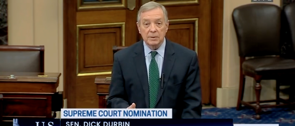 D-IL Sen. Dick Durbin says Democrats have not always treated Republican Supreme Court nominees fairly [Screenshot C-Span2]