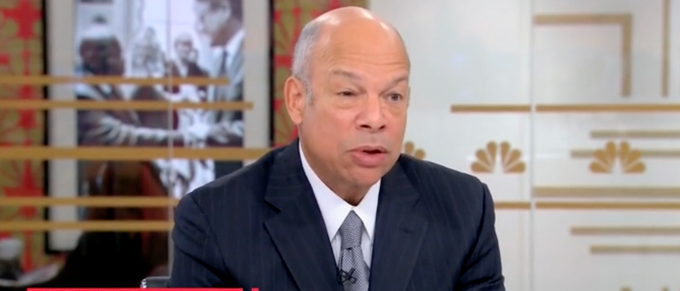 Former DHS sec. Jeh Johnson warns about the "unsustainable" border crisis [Screenshot MSNBC]