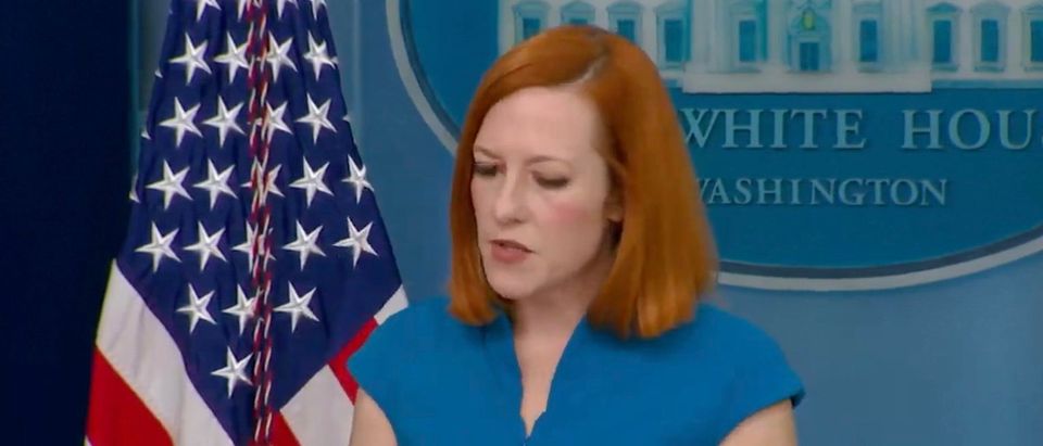 Jen Psaki appeared to suggest the White House continues to view inflation as "transitory." (Screenshot YouTube, White House Press Briefing 4/13/22)