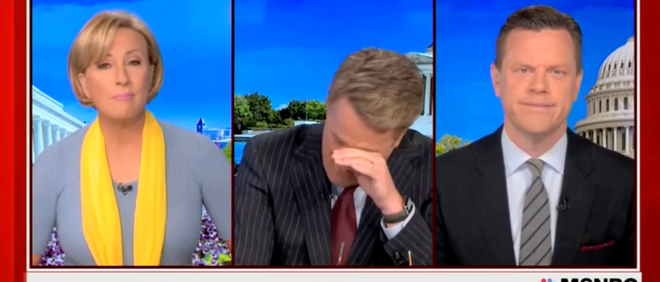 Joe Scarborough bursts into uncontrollable laughter over Trump and Piers Morgan's interview [Screenshot MSNBC Morning Joe]