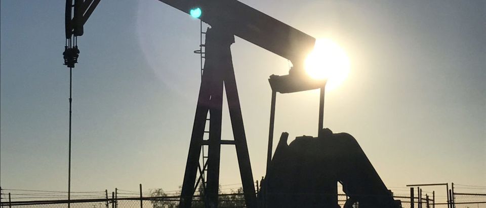 An oil pump at sunrise near Midland, Texas