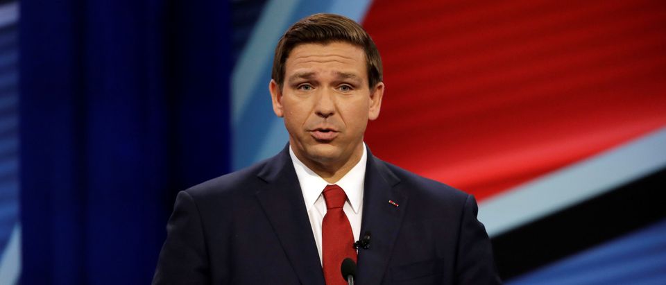 Florida Republican gubernatorial candidate DeSantis in Tampa speaks during a CNN debate in Tampa