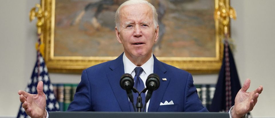 U.S. President Joe Biden makes a statement about the school shooting in Uvalde