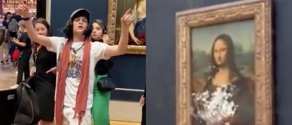 Activist Mona Lisa Louvre