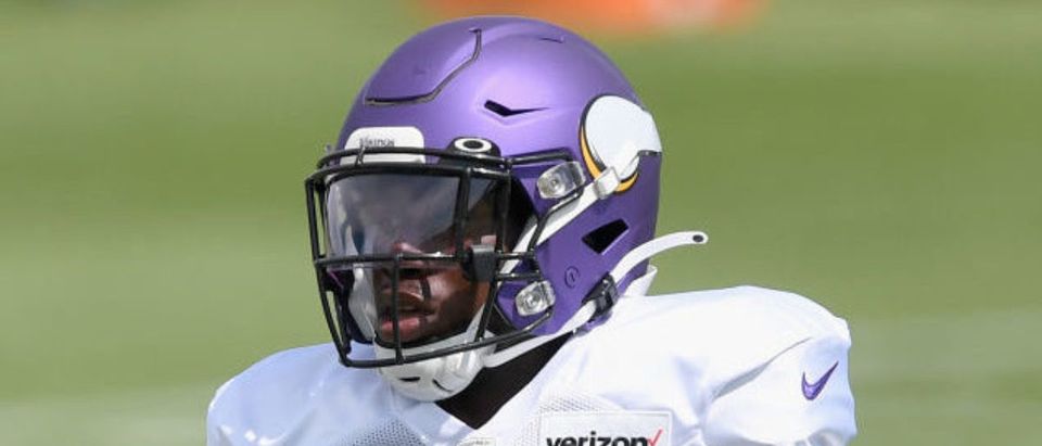 EAGAN, MINNESOTA - AUGUST 19: Jeff Gladney #20 of the Minnesota Vikings looks on during training camp on August 19, 2020 at TCO Performance Center in Eagan, Minnesota. (Photo by Hannah Foslien/Getty Images)