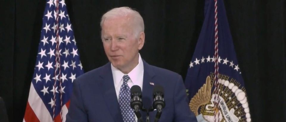 Pres. Joe Biden spoke in Buffalo after a mass shooting. (Screenshot YouTube, Joe Biden delivers remarks in Buffalo 5/17/22)