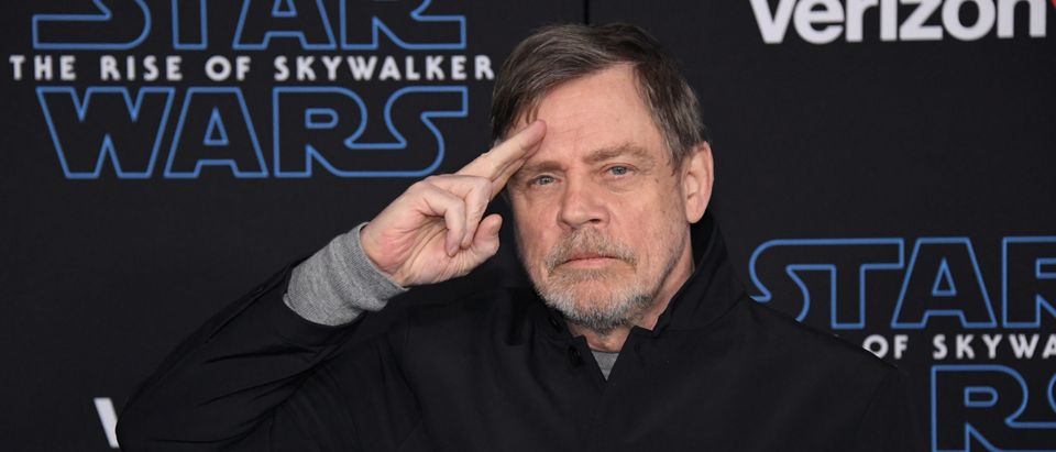 Mark Hamil attends the premiere of "Star Wars: The Rise of Skywalker" in Los Angeles