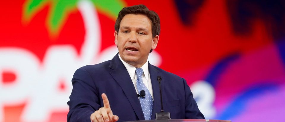 U.S. Florida Governor Ron DeSantis speaks at the Conservative Political Action Conference (CPAC) in Orlando, Florida, U.S. February 24, 2022.