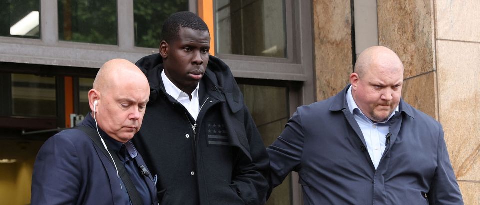 West Ham United's Zouma leaves Thames Magistrate court in London
