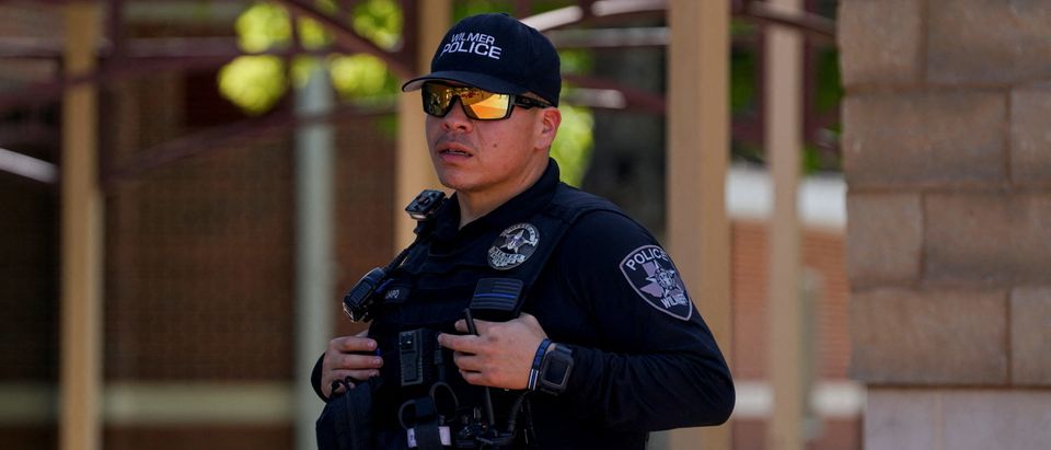 Police officer from Wilmer, Texas at Uvalde High School in Uvalde, Texas