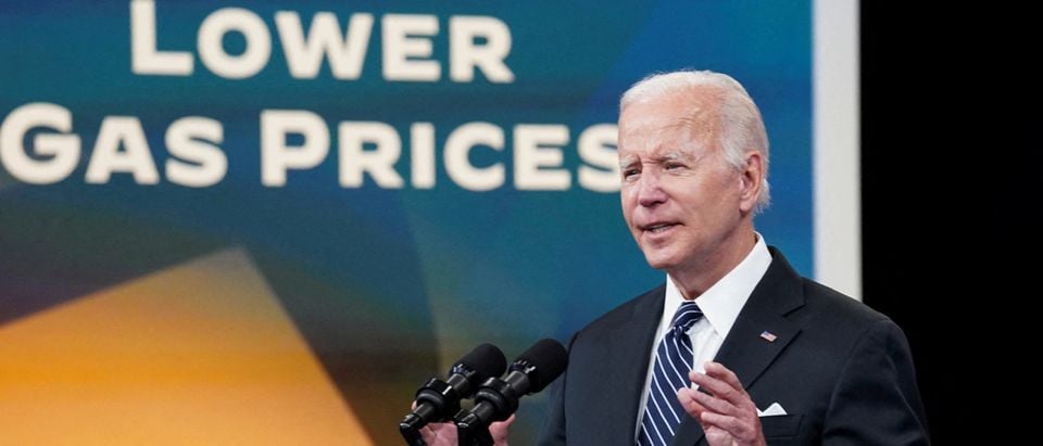 FILE PHOTO: U.S. President Joe Biden speaks about gas prices at the White House in Washington