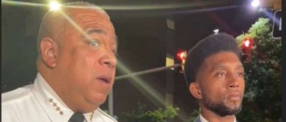 Baltimore Police Commissioner and Mayor at press conference