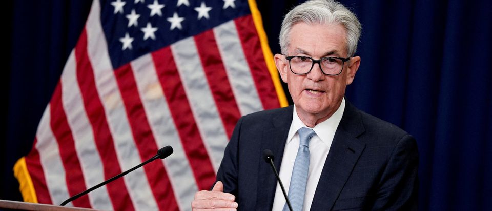 FILE PHOTO: Federal Reserve Board Chair Jerome Powell speaks about the U.S. economy and Fed interest rate plans during news conference following Federal Open Market Committee (FOMC) meeting in Washington