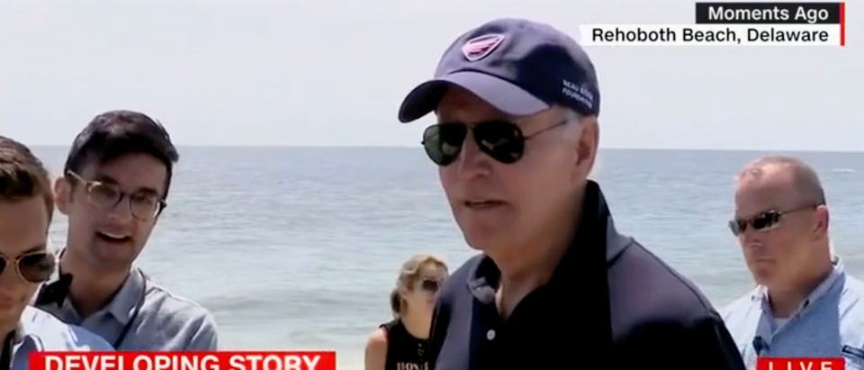 President Joe Biden speaks to reporters in Delaware [CNN Screenshot]