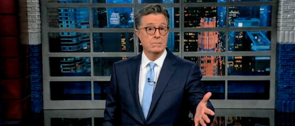 Stephen Colbert addresses his staffers being arrested [Screenshot The Late Show With Stephen Colbert]