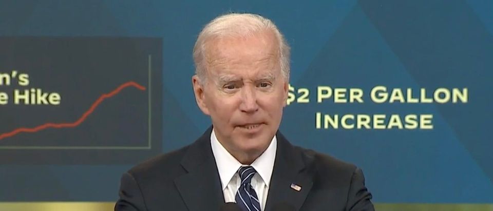 Pres. Joe Biden expressed support for a federal gas tax holiday. (Screenshot YouTube, President Joe Biden Delivers Remarks On Gas Prices 6/22/22)