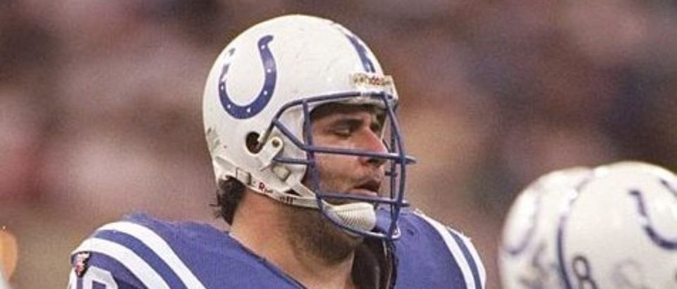 26 Nov 1995: Tony Siragusa of the Indianapolis Colts stands on the field during a game against the Miami Dolphins at the RCA Dome in Indianapolis, Indiana. The Colts won the game 36-28. Mandatory Credit: Jonathan Daniel /Allsport via Getty Images
