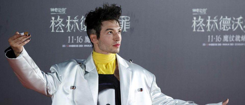 Cast member Ezra Miller attends a promotion for the movie “Fantastic Beasts: The Crimes of Grindelwald” in Beijing