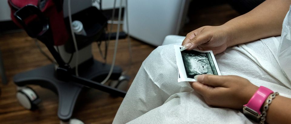 A woman receives an ultrasound at an abortion clinic in Texas, U.S.