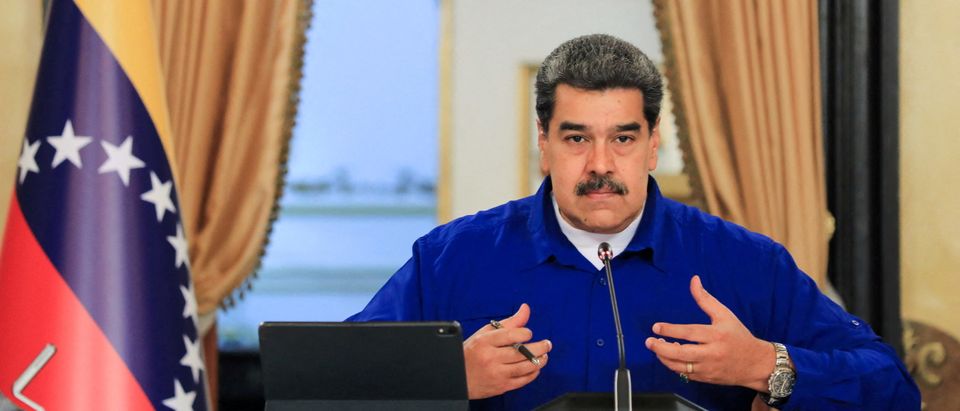 Venezuelan President Nicolas Maduro speaks during an event at Miraflores Palace, in Caracas