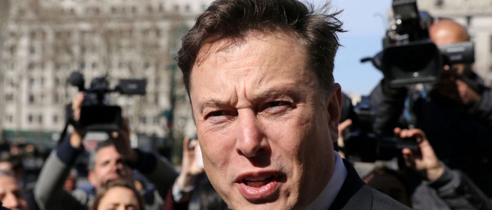 Tesla CEO Elon Musk leaves Manhattan federal court after a hearing on his fraud settlement with the SEC in New York