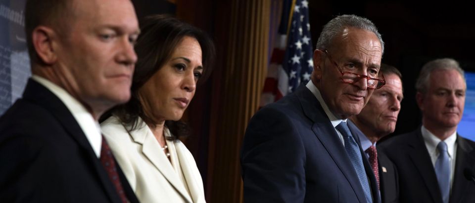 Democratic Senators Hold Press Conference On Impeachment Trial