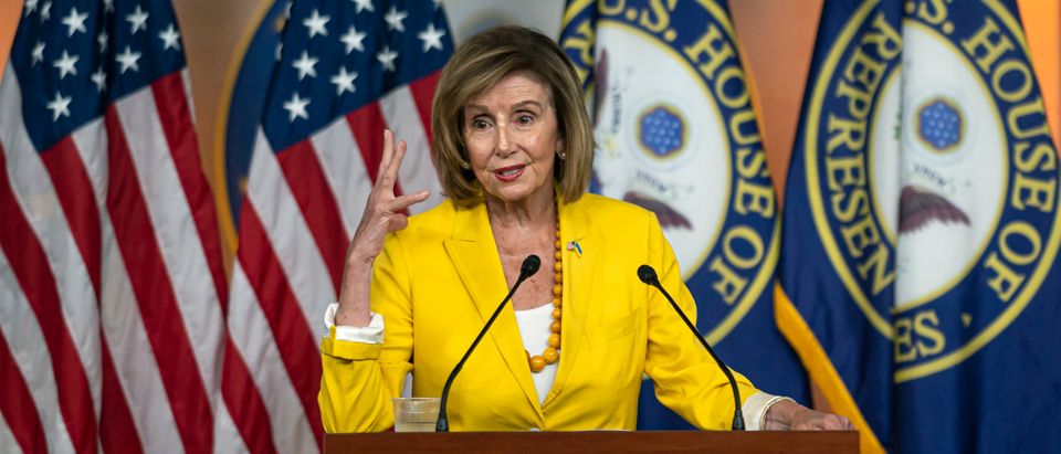 Speaker Pelosi Holds Her Weekly Press Conference On Capitol Hill