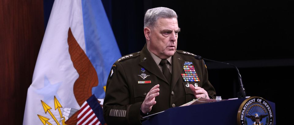DOD Secretary Austin And Chairman Of The Joint Chiefs Milley Hold Press Conference
