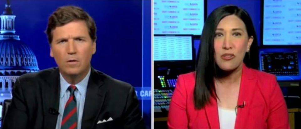 Tucker Carlson and congressional candidate Cassy Garcia