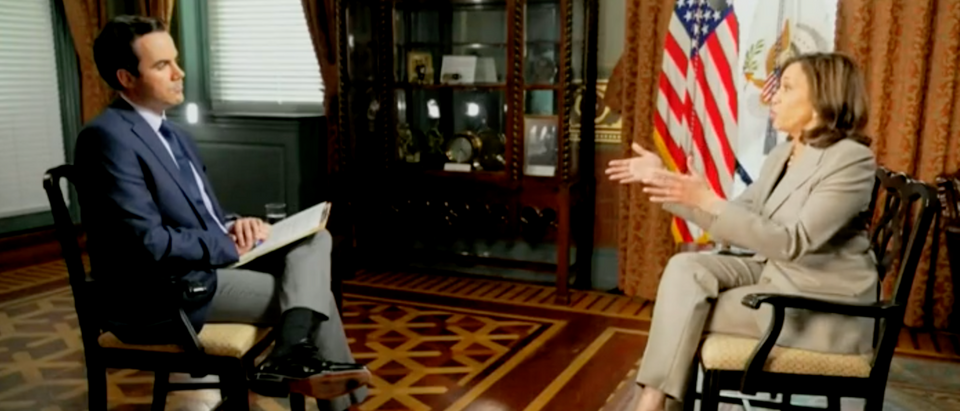 Vice President Kamala Harris joins CBS' Face The Nation [Screenshot Face the Nation]