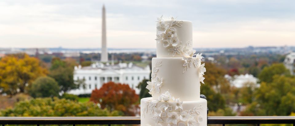 Wedding,Cake,In,The,Background,Of,Washington,Dc,Landmark-,White