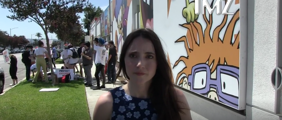 Alexa Nikolas attends Nickelodeon Protests, child trauma, Interview with TMZ