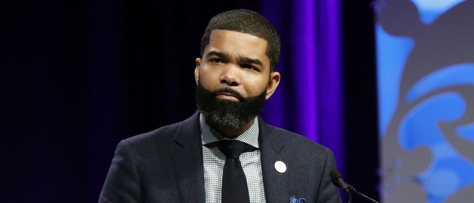 Chokwe Antar Lumumba, Mayor of Jackson, Mississippi, speaks at the Netroots Nation annual conference for political progressives in New Orleans
