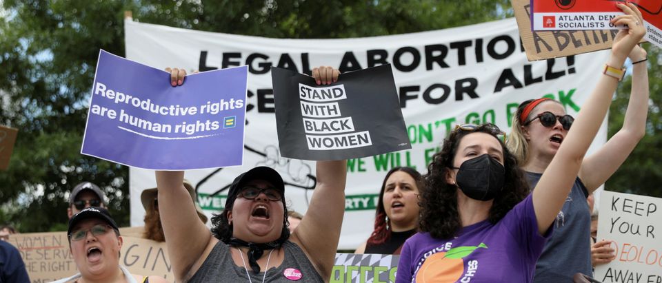 Abortion rights protesters participate in nationwide demonstrations, in Atlanta