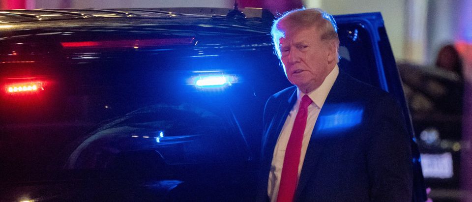 Donald Trump arrives at Trump Tower in New York City